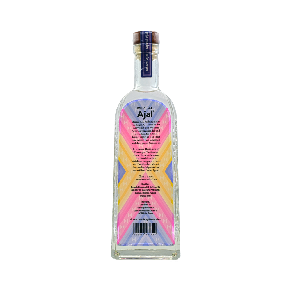 Mezcal Ajal | 100% Cenizo Agave | Artesanal | Joven | 700ml